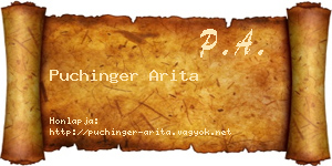 Puchinger Arita névjegykártya